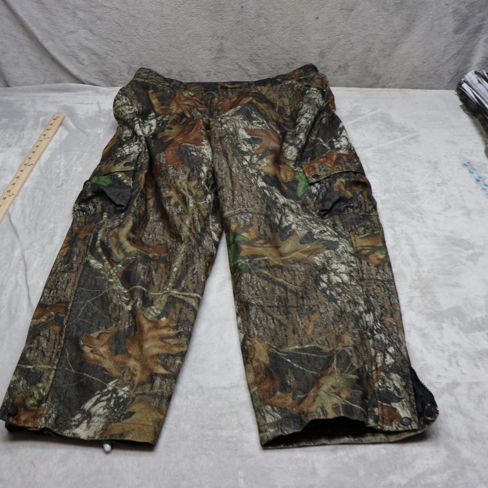 Stearns Pants Mens XL Mossy Oak Camo Cargo Adjustable Outdoor Hunting 39x33 READ